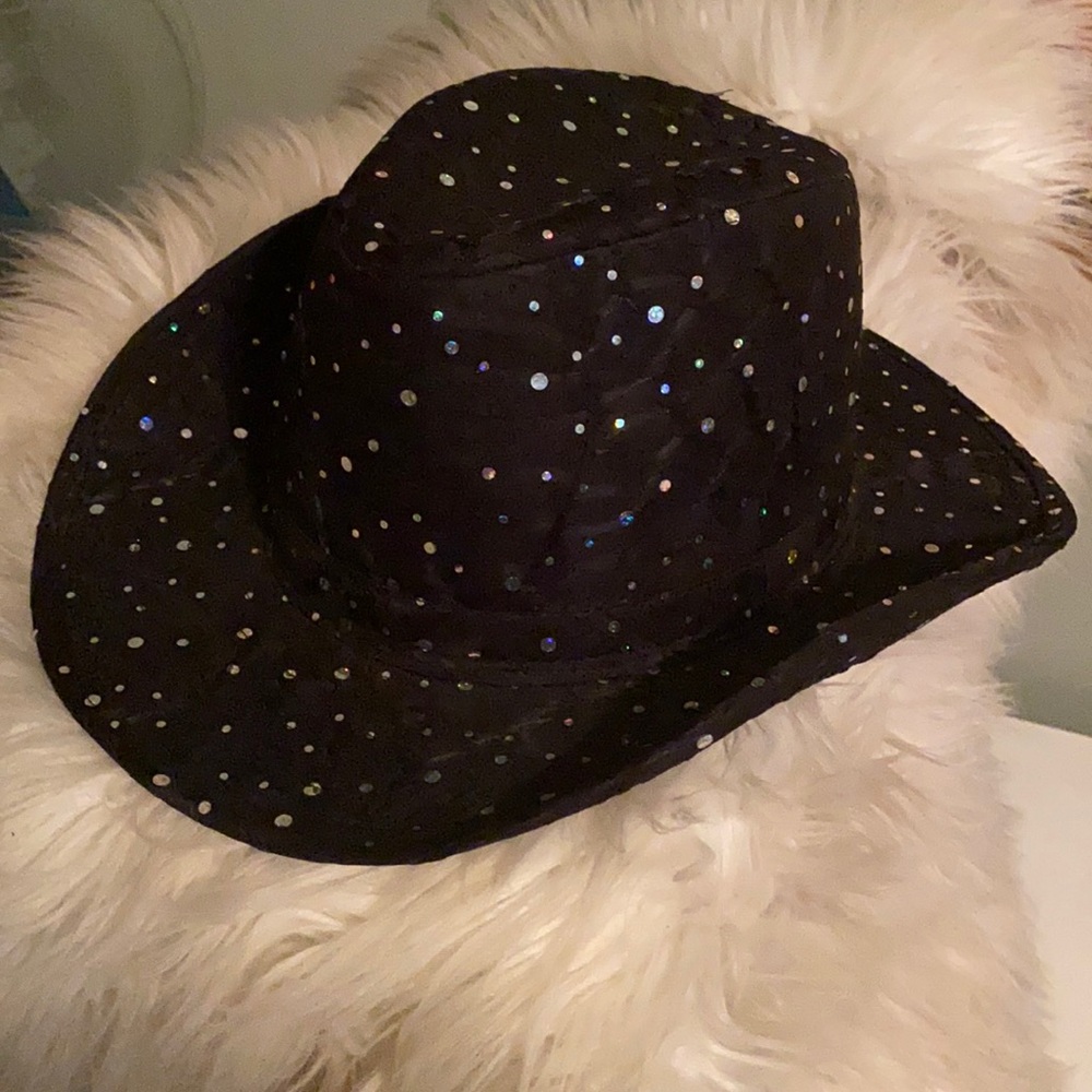 Black sparkly cowboy hat